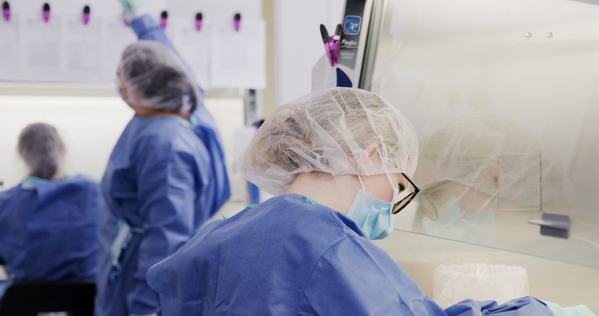 Amnion Scientists in Clean Room